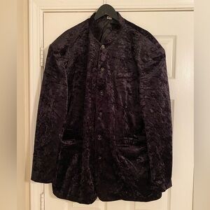 Abselut Men’s Velvet Like Dinner Black Jacket. Halloween/Costume. XL. Pockets.